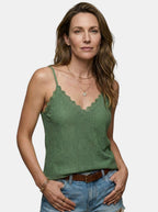 Women's Lightweight Lace Detail Tank Top | Elegant Sleeveless Summer Blouse
