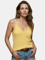 Women's Lightweight Lace Detail Tank Top | Elegant Sleeveless Summer Blouse