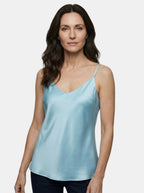 Womens Lightweight Satin Cami Top | Elegant Sleeveless Spring Summer Layering Piece 3