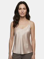 Womens Lightweight Satin Cami Top | Elegant Sleeveless Spring Summer Layering Piece 7