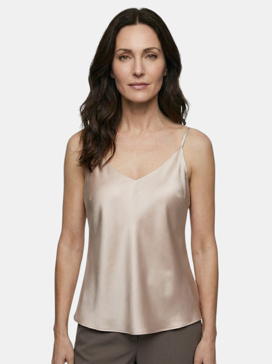 Womens Lightweight Satin Cami Top | Elegant Sleeveless Spring Summer Layering Piece 7