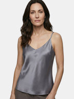 Womens Lightweight Satin Cami Top | Elegant Sleeveless Spring Summer Layering Piece 5