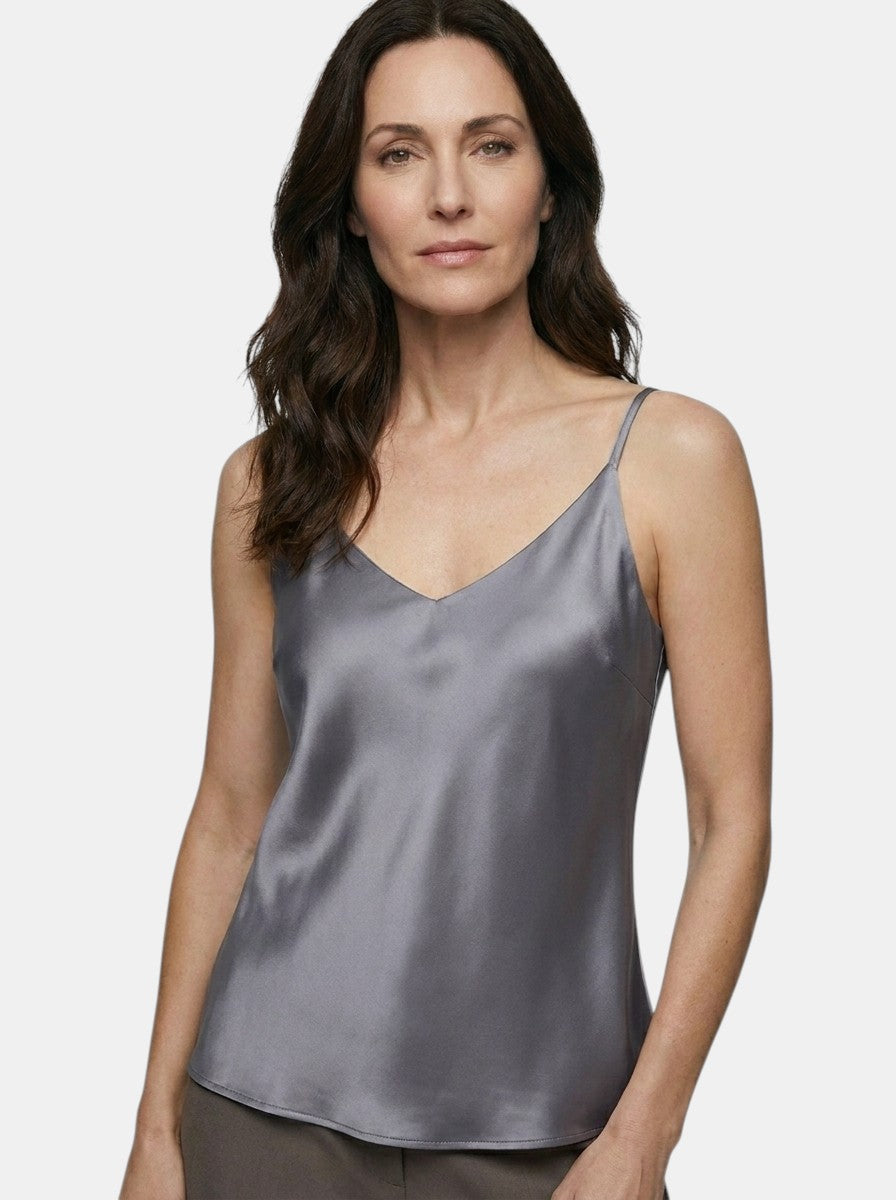 Womens Lightweight Satin Cami Top | Elegant Sleeveless Spring Summer Layering Piece 5