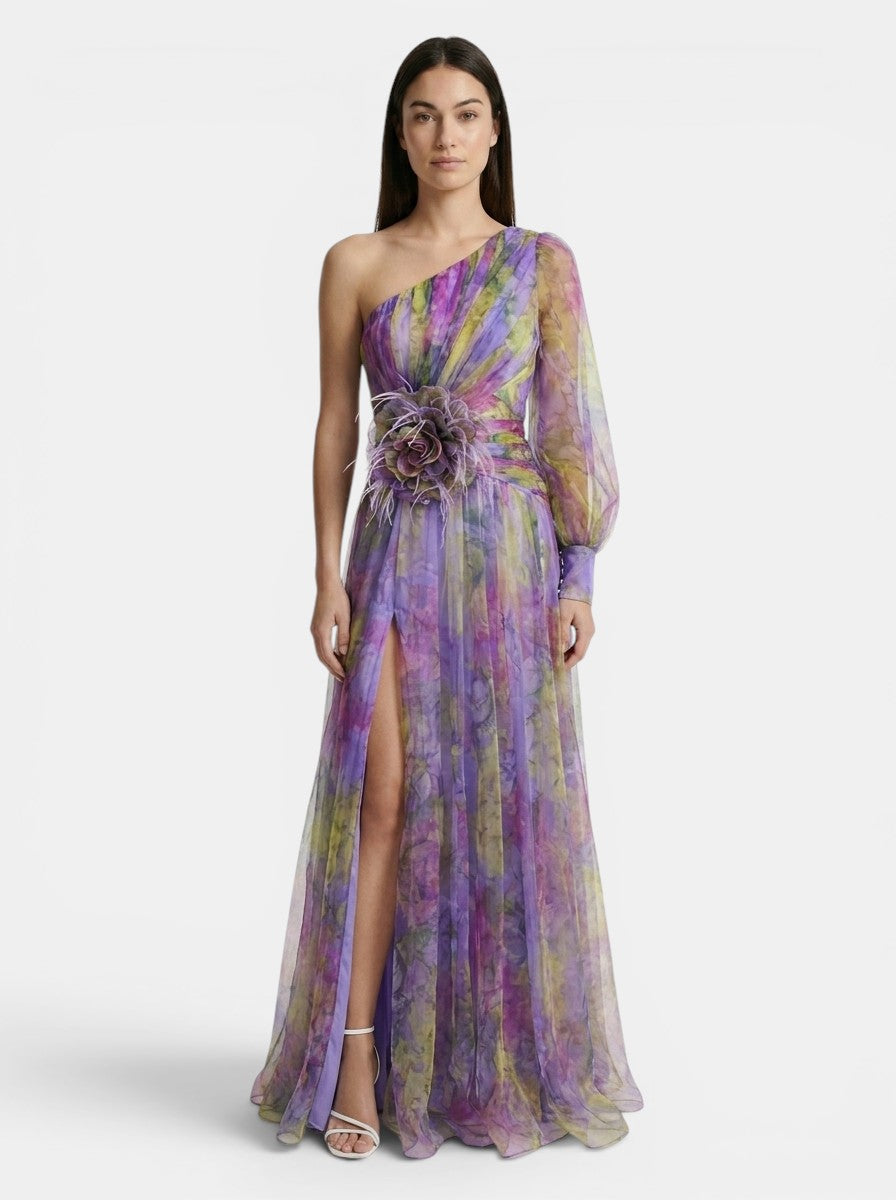 Abito avvolgente leggero da donna con spacco | Elegante abito da sera per occasioni formali