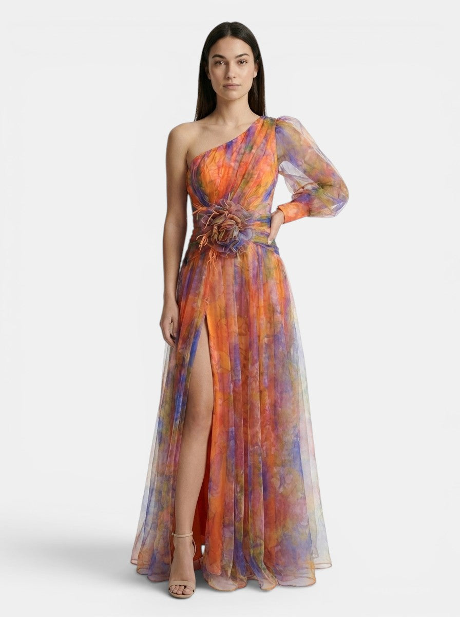 Abito avvolgente leggero da donna con spacco | Elegante abito da sera per occasioni formali