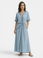 Women's Lightweight Striped Summer Maxi Dress | Elegant Comfortable Fit for Effortless Style