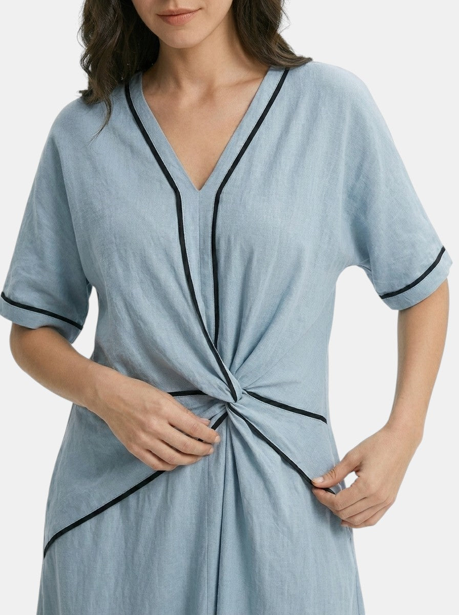 Robe maxi d'été légère rayée pour femme | Coupe élégante et confortable pour un style sans effort