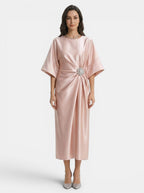 Women's Luxurious Satin Evening Gown | Elegant Long Formal Dress for Women