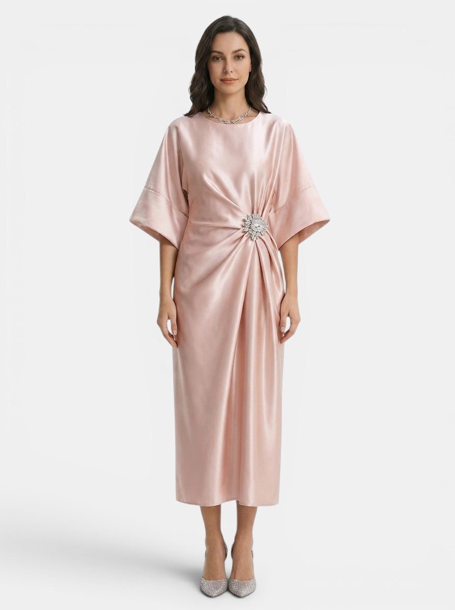 Women's Luxurious Satin Evening Gown | Elegant Long Formal Dress for Women