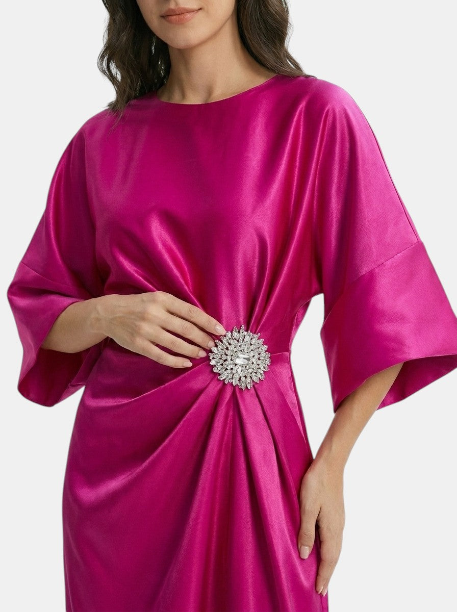 Women's Luxurious Satin Evening Gown | Elegant Long Formal Dress for Women