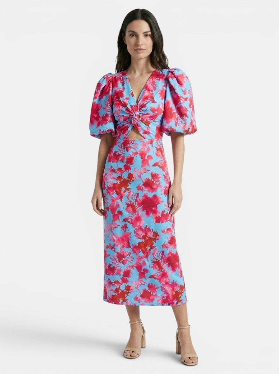 Abito Midi Moderno da Donna | Abito Elegante Formale Modellante per Invitati a Matrimoni