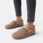 Womens Plush Fabric Moccasins | Cozy Elegant Indoor Slippers 4