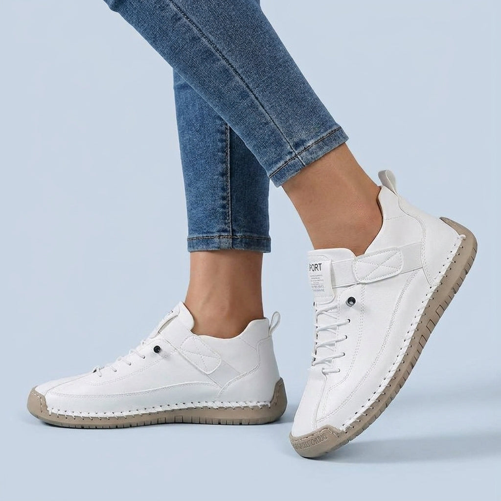 Zapatillas ortopédicas de cuero premium para hombre | Entrenadores cómodos de ajuste ancho para todas las estaciones