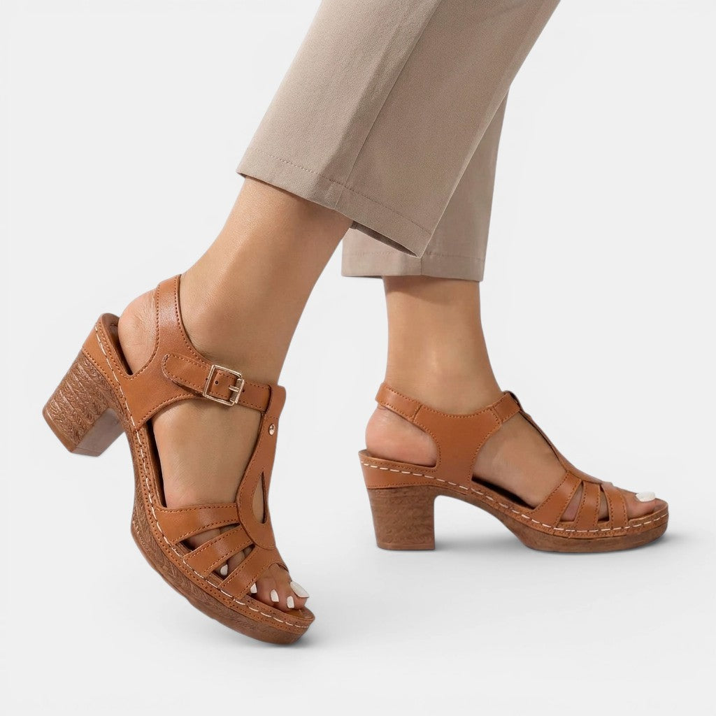 Womens Premium Minimalist Block Heel Sandals | Elegant Comfortable Summer Footwear 9