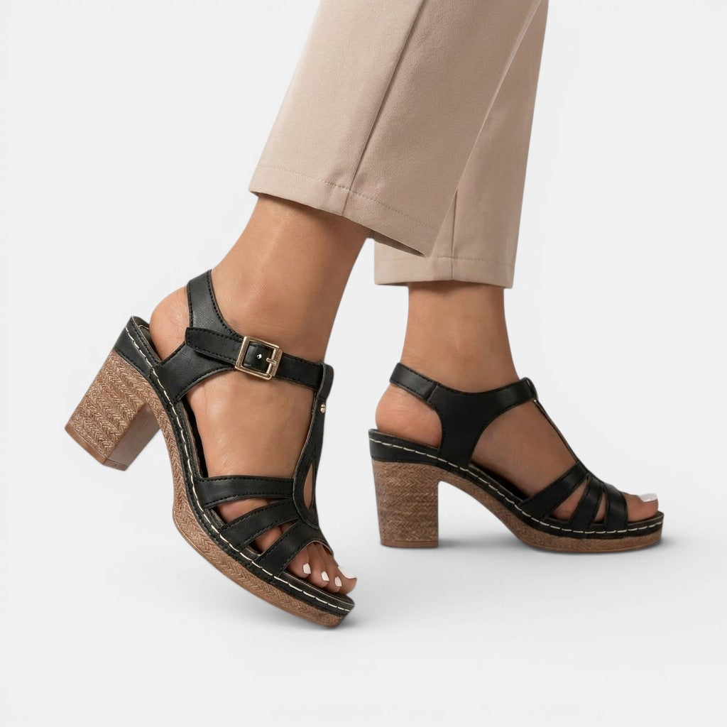 Womens Premium Minimalist Block Heel Sandals | Elegant Comfortable Summer Footwear 4