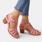 Womens Premium Minimalist Block Heel Sandals | Elegant Comfortable Summer Footwear 3