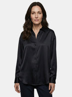 Womens Satin Blend Blouse | Elegant Relaxed Fit Top for All-Season Wear 9