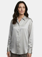 Womens Satin Blend Blouse | Elegant Relaxed Fit Top for All-Season Wear 7