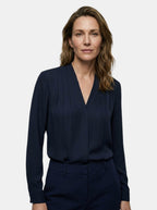 Women's Satin Puff Sleeve Blouse | Elegant Tailored Summer Top for Women