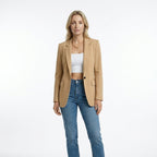 Womens Smooth Woven Blazer | Tailored Black Blazer for Women | Elegant Work Jacket 11