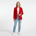 Womens Smooth Woven Blazer | Tailored Black Blazer for Women | Elegant Work Jacket 13