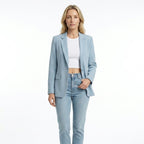 Womens Smooth Woven Blazer | Tailored Black Blazer for Women | Elegant Work Jacket 5