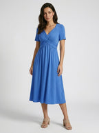 Women's Soft A-Line Midi Dress | Elegant Tummy Control Summer Dress