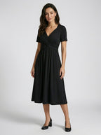 Women's Soft A-Line Midi Dress | Elegant Tummy Control Summer Dress