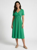 Women's Soft A-Line Midi Dress | Elegant Tummy Control Summer Dress