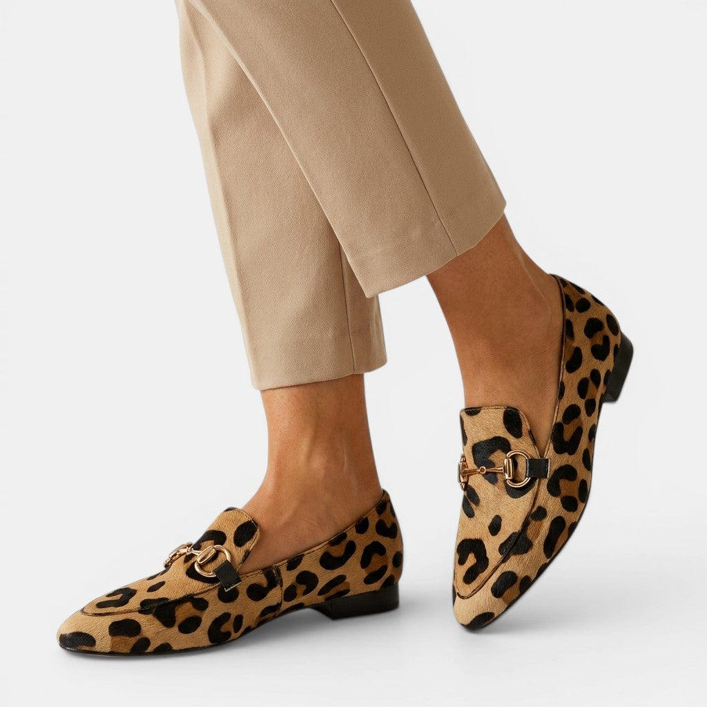 Women's Soft Animal-Texture Orthopedic Loafers | Elegant Cushioned Slip-Ons for All-Day Comfort