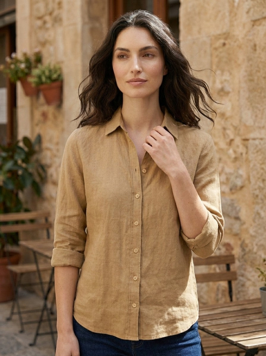 Womens Soft Drape Long Sleeve Blouse | Elegant Relaxed Fit Top for All Seasons 1