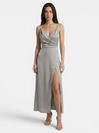 Women's Soft Fabric Evening Dress | Elegant Flattering Chic Gown for Weddings & Formal Events