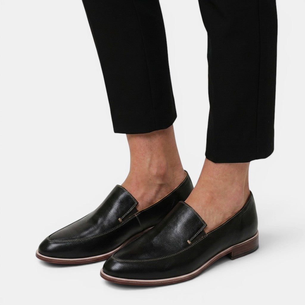Womens Soft Leather Penny Loafers | Elegant Minimalist Slip-On Shoes 2