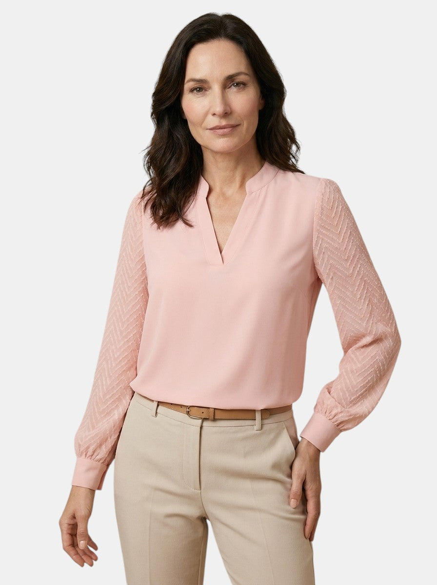 Womens Soft V-Neck Blouse | Flowy Relaxed Fit Casual Top for All Seasons 3