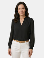 Womens Soft V-Neck Blouse | Flowy Relaxed Fit Casual Top for All Seasons 7