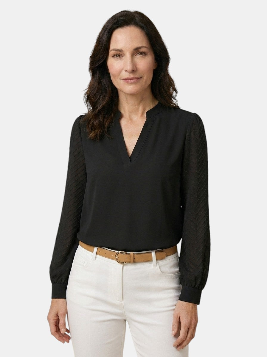 Womens Soft V-Neck Blouse | Flowy Relaxed Fit Casual Top for All Seasons 7