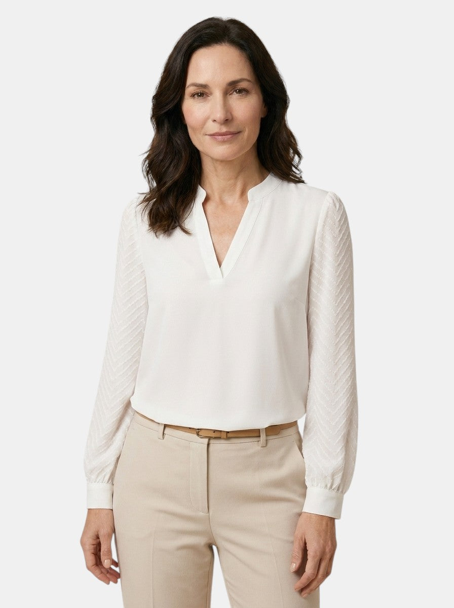 Womens Soft V-Neck Blouse | Flowy Relaxed Fit Casual Top for All Seasons 5