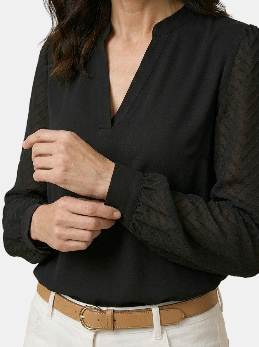 Womens Soft V-Neck Blouse | Flowy Relaxed Fit Casual Top for All Seasons 8