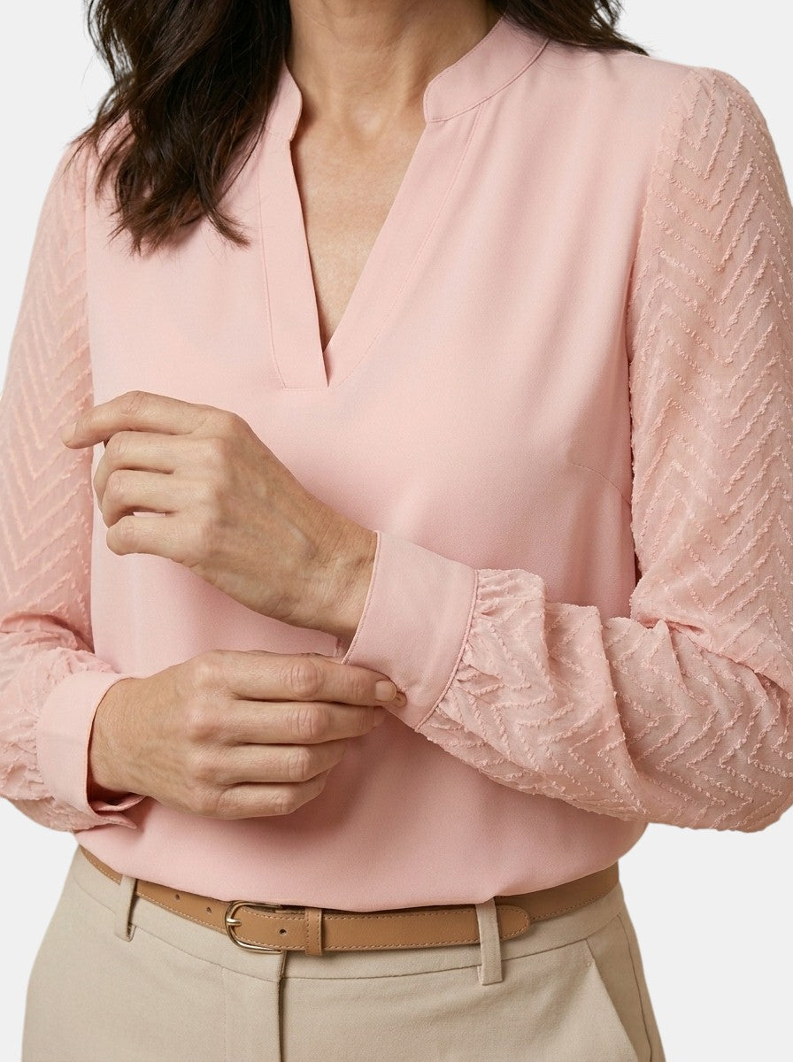 Womens Soft V-Neck Blouse | Flowy Relaxed Fit Casual Top for All Seasons 4