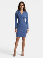 Women's Structured Midi Dress | Elegant Long Sleeve Formal Dress for All Seasons