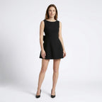 Robe mini structurée pour femme | Tenue cocktail sans manches élégante pour mariages