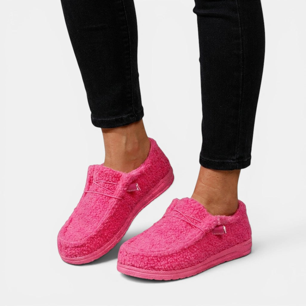Womens Supportive Leather Loafers | Comfortable Black Slip-On Shoes 7