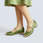 Womens Synthetic Orthopedic Mary Jane Shoes | Elegant Vintage Style with Low Block Heel 2