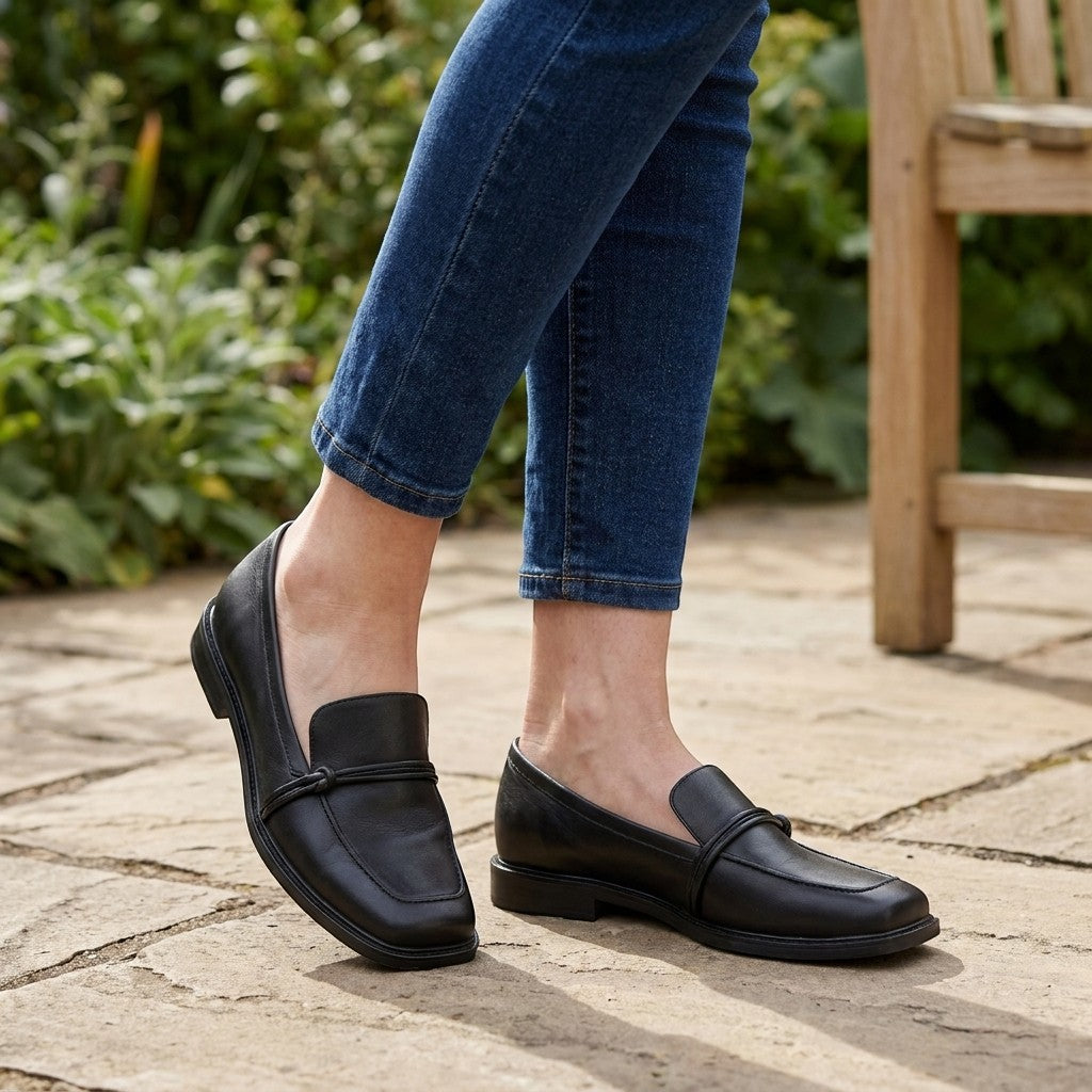 Womens Synthetic Slip-On Loafers | Comfortable Orthopedic Casual Shoes 1