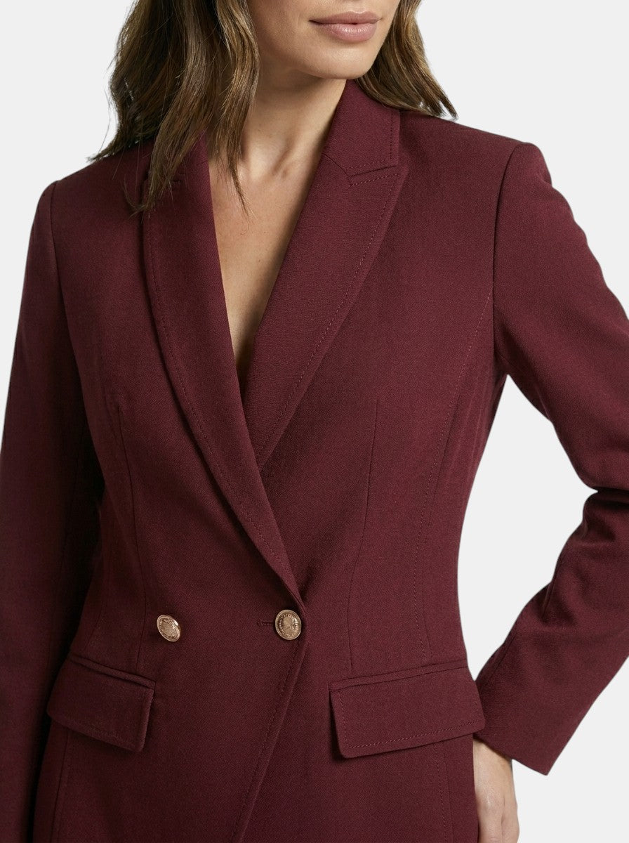 Conjunto de Blazer Entallado para Mujer | Traje de Pantalón Elegante con Cuello Chal para Otoño/Invierno