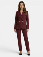 Ensemble blazer cintré pour femme | Costume pantalon élégant à col châle pour automne/hiver