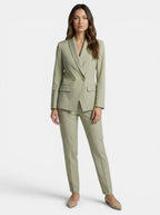 Ensemble blazer cintré pour femme | Costume pantalon élégant à col châle pour automne/hiver