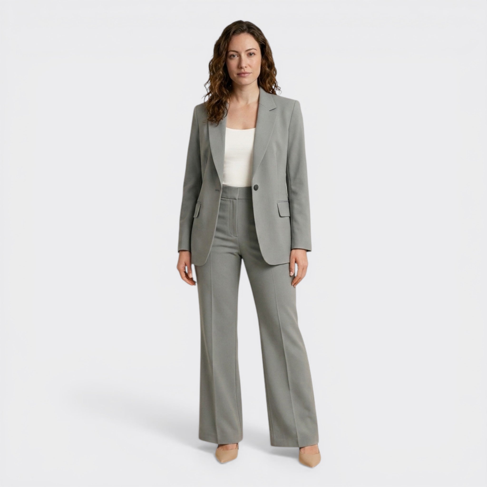 Womens Tailored Suit Set | Elegant Blazer and Trousers | Versatile All-Season Business Attire 11