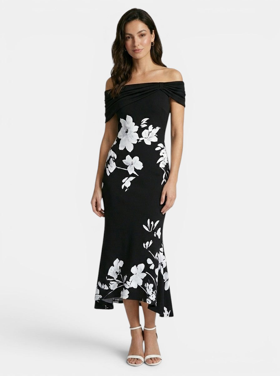 Robe midi femme à imprimé unique | Robe d'été élégante, douce et respirante