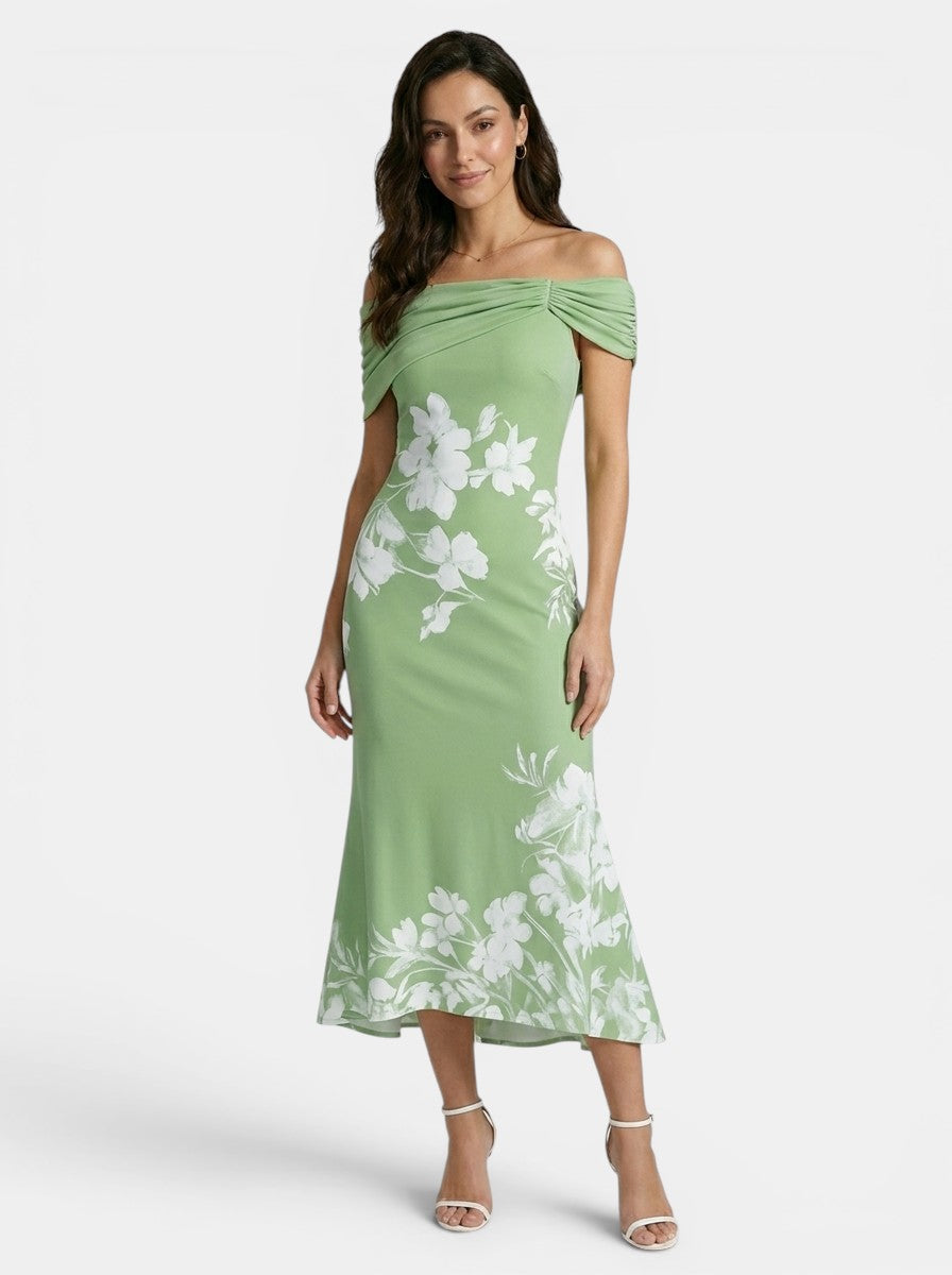 Robe midi femme à imprimé unique | Robe d'été élégante, douce et respirante